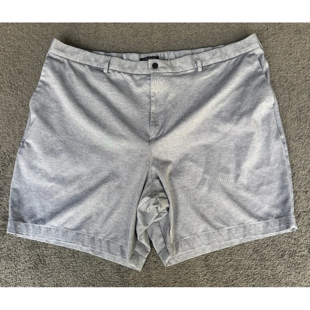 Banana Republic Luxe City Shorts Men's Size 44 Gray Cotton Stretch Slash Pockets